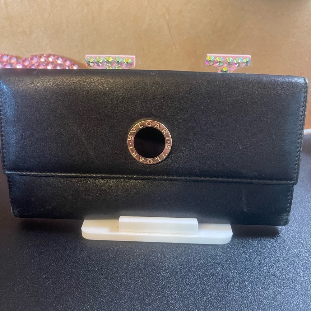 Authentic Bulgari Black Leather Women's Bag